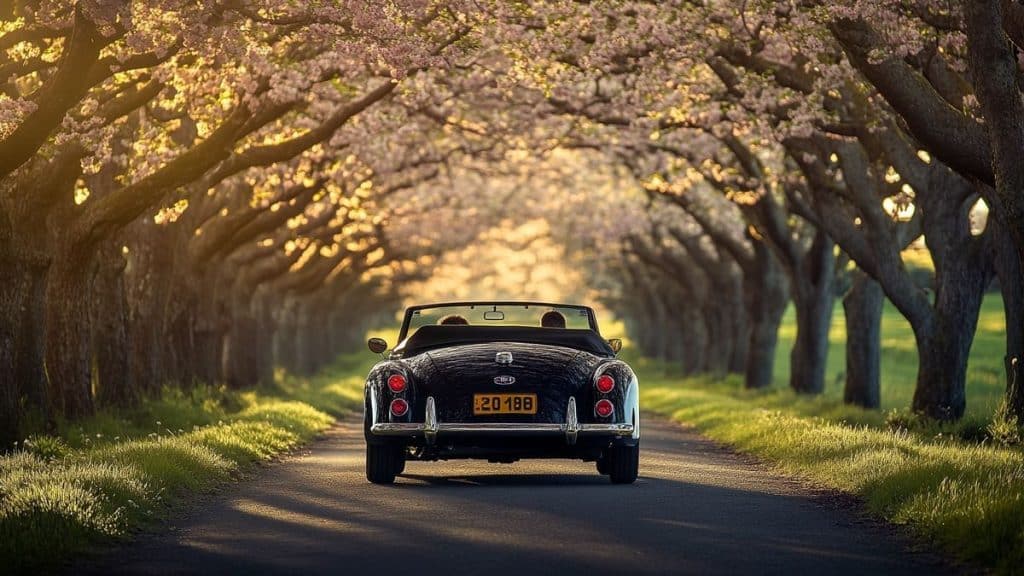 Location MG B, roadster britannique classique